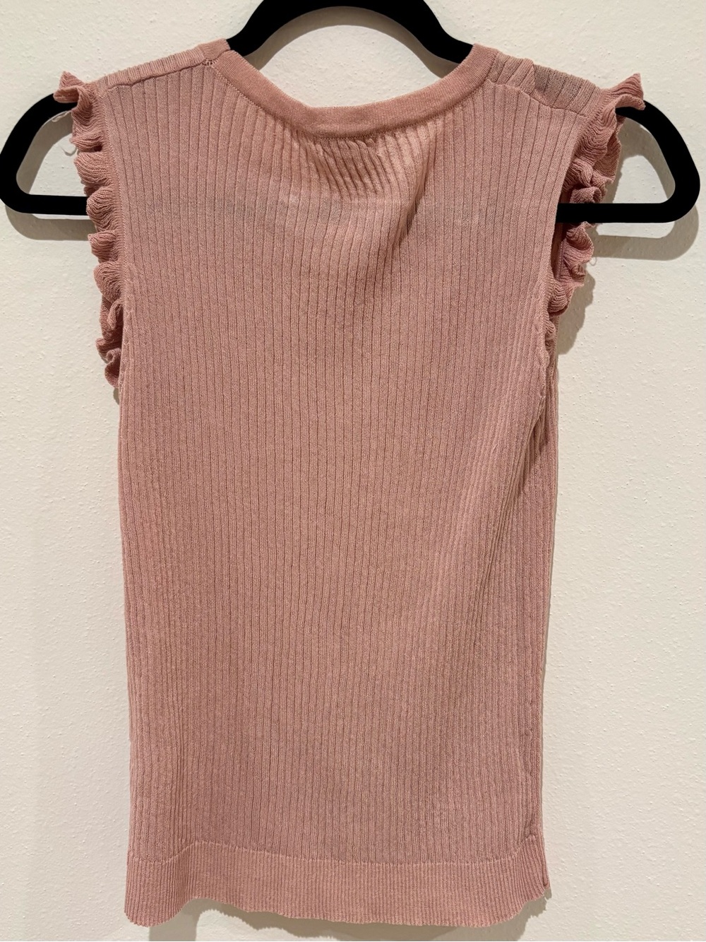La Miel Rose Ribbed Sleeveless Knit Top - Dusty Rose - Picture 2 of 2